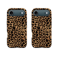 Coques de téléphone 3D par sublimation 2-en-1 antichoc à imprimé léopard robustes pour iPhone 16 17 Pro Max Samsung Galaxy S24 24 Ultra Plus