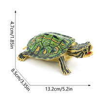 Modèle réaliste en PVC solide d'animal marin, reptile amphibie, tortue brésilienne, jouet et ornement, pour assemblage transfrontalier