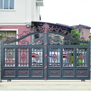 Hot sales sliding decorative wrought iron gates modern