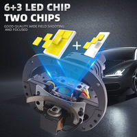 Sanvi S5-1 2.5 pouces 12V Led Bi Led projecteur lentille phare Dual-Core Dual-Cup 58W 6000K nouvelle mise à niveau de la lumière non destructive