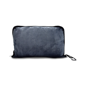Vente en gros de couverture pour avion, oreiller de voyage pliable en différentes couleurs avec logo personnalisé, <span class=keywords><strong>sac</strong></span> 2 en 1 avec fermeture éclair - Product Image 5