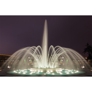 Fontana d'Acqua Danzante Musicale DMX di Piccole Dimensioni a Forma <span class=keywords><strong>Rotonda</strong></span> per Piscine e Rotonde Stradali in Stile Egiziano - Product Image 1