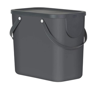 Poubelle ALBULA Anthracite 40x23.5x34cm 25L - Product Image 1