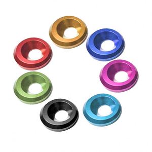 Rondelles coniques en aluminium à surface plane finition noire HXL ST-0012 sur mesure 1/4-20 3/8 M4-M12 M3-M10 pour l'industrie générale - Product Image 1