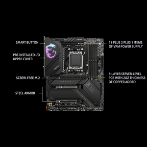 เมนบอร์ด DDR5ไวไฟ <span class=keywords><strong>MSI</strong></span> MPG คาร์บอน X670E - Product Image 2