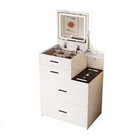 Coiffeuse extensible de style français, meuble de maquillage, console de rangement pour chambre à coucher