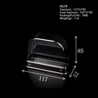 Boîte d'emballage transparente en PET de qualité alimentaire pour gâteau roulé, boîte à gâteau jetable pour pâtisserie, conteneur transparent en plastique pour tranches de gâteau