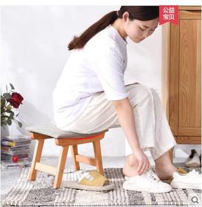 Tissu Art petit repose-pieds en bois créatif tabouret à langer <span class=keywords><strong>pour</strong></span> chambre à coucher Table à thé tabourets latéraux en bois massif <span class=keywords><strong>pour</strong></span> une utilisation dans le <span class=keywords><strong>salon</strong></span> - Product Image 6
