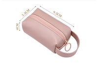 Pochette de maquillage et de bijoux portable en cuir PU style Ins pour usage quotidien et voyage, logo personnalisé, vente en gros, OEM, ODM, usine