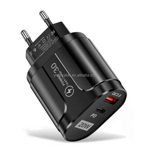 20W PD & QC3.0 Fast Charging Travel Charger with Interchangeable US/EU/UK <b>Plugs</b> Compatible for iPhone 16/17 and More - Product Image 3