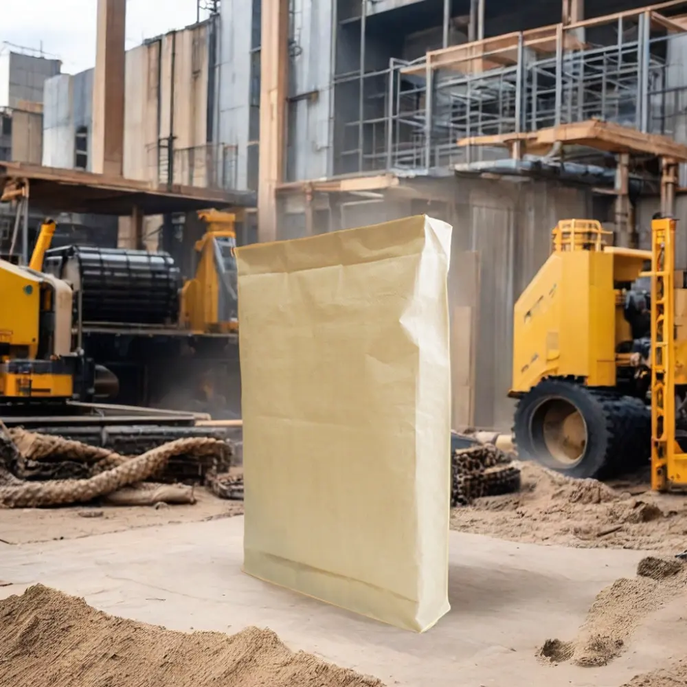 Valve-Taschenfabrik Großhandel OEM 50 kg Blockboden PP gewebte Zement-Sand-Düngeverpackungsbeutel für Bauindustrie