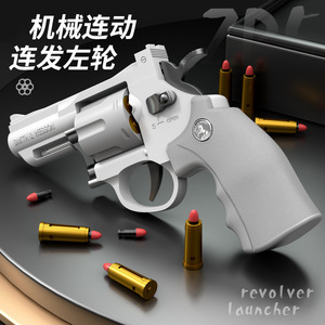 Pistola de juguete de balas blandas Revolver para Dropshipping en Shopify, disparo continuo manual con expulsión de casquillos, para niños, con agarre cómodo. - Product Image 2