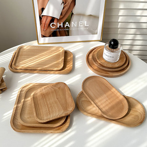 Plateau de service <span class=keywords><strong>rectangulaire</strong></span> en bois d'acacia de style japonais, <span class=keywords><strong>assiette</strong></span> en bois de hêtre pour fruits, thé, dessert, usage domestique, hôtel, fête - Product Image 6
