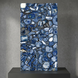 Azulejos de porcelana antideslizantes Agatha Blue de 800x1600 mm para suelo y pared, con aspecto de mármol, diseño premium de gran formato. - Product Image 5