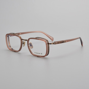 Lunettes en titane <span class=keywords><strong>de</strong></span> <span class=keywords><strong>petite</strong></span> <span class=keywords><strong>taille</strong></span>, forme diamant, pour hommes et femmes, certifiées CE, pour les occasions formelles professionnelles comme les réunions avec les clients - Product Image 2