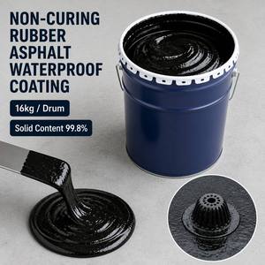Pintura Impermeabilizante de Asfalto de Caucho Autoadhesiva, No Solidificada, para Base de Inodoros, Bajo VOC, Inodora, para Construcción, Venta al por Mayor - Product Image 1