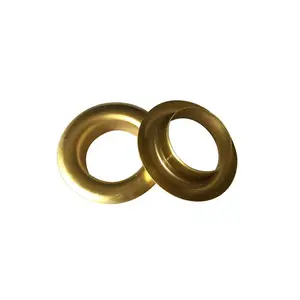 Factory wholesale hangtag clothes 18.5*8.8*30mm gold metal brass grommet eyelet