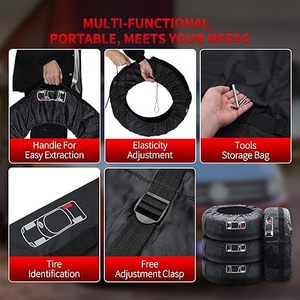 Housse de <span class=keywords><strong>rangement</strong></span> universelle pour pneus de <span class=keywords><strong>voiture</strong></span> Sacs de roues pliables et anti-poussière étanches Protection solaire Accessoires automobiles Housse de protection de rechange - Product Image 5