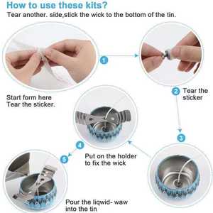 Coffret cadeau 4 couleurs de <span class=keywords><strong>cire</strong></span> <span class=keywords><strong>d</strong></span>'<span class=keywords><strong>abeille</strong></span> <span class=keywords><strong>Kit</strong></span> complet de fabrication de bougies parfumées DIY - Product Image 4