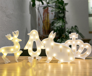 Ins flamant licorne cocotier à cinq branches étoile lune lampe de modélisation de noël chambre décoration veilleuses - Product Image 3