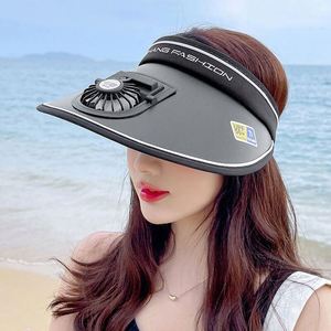Sombrero de Paneles Múltiples Recargable Anti-UV Unisex de Lona Roja con Visera Grande para Verano y Protección Solar al Aire Libre - Product Image 6
