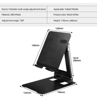Dibaigou dudukan meja aluminium 4-13 ", dudukan ponsel pintar dapat disesuaikan pembaca elektronik Tablet kompatibel