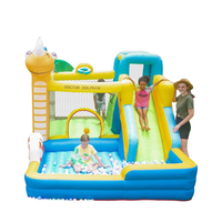 Château gonflable commercial d'extérieur en forme de dinosaure avec toboggan, maison de saut pour enfants pour fêtes et jeux