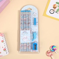 Ensemble de papeterie utile de 15 pièces avec 12 crayons, taille-crayon, support de crayon, rallonge de crayon, fournitures scolaires et de bureau pour étudiants