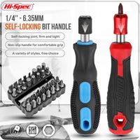 Porte-embout de tournevis magnétique à dégagement rapide de 1/4 pouces à tige hexagonale personnalisable OEM poignée en plastique finition chromée pour le bricolage