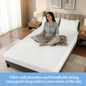 Protège-matelas matelassé imperméable 100 % polyester pour lit Queen Size, drap-housse à poches profondes de <span class=keywords><strong>6</strong></span> à 18 pouces, housse de matelas douce et respirante - Product Image 3