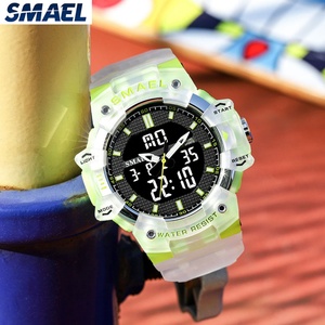 Reloj de Pulsera SMAEL 8080 para Hombre, Correa de Silicona, Resistente al Agua, Rojo y Negro, Cuarzo, con Logotipo Personalizado, Venta al Por Mayor - Product Image 2