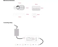 Interrupteur tactile sans fil RF ESann DC12V 24V 216W 288W 2.4Ghz avec variateur 6A pour lumières LED 5050 3528 2835 5630