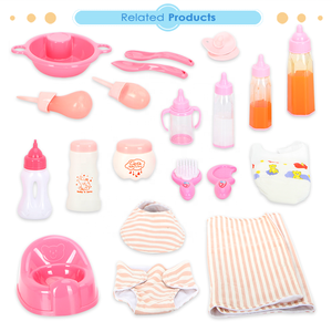 Großhandel 20 PCS Free Custom Baby <span class=keywords><strong>Doll</strong></span> Zubehör Fütterung sset für Kinder Rollenspiel Set für Mädchen - Product Image 6