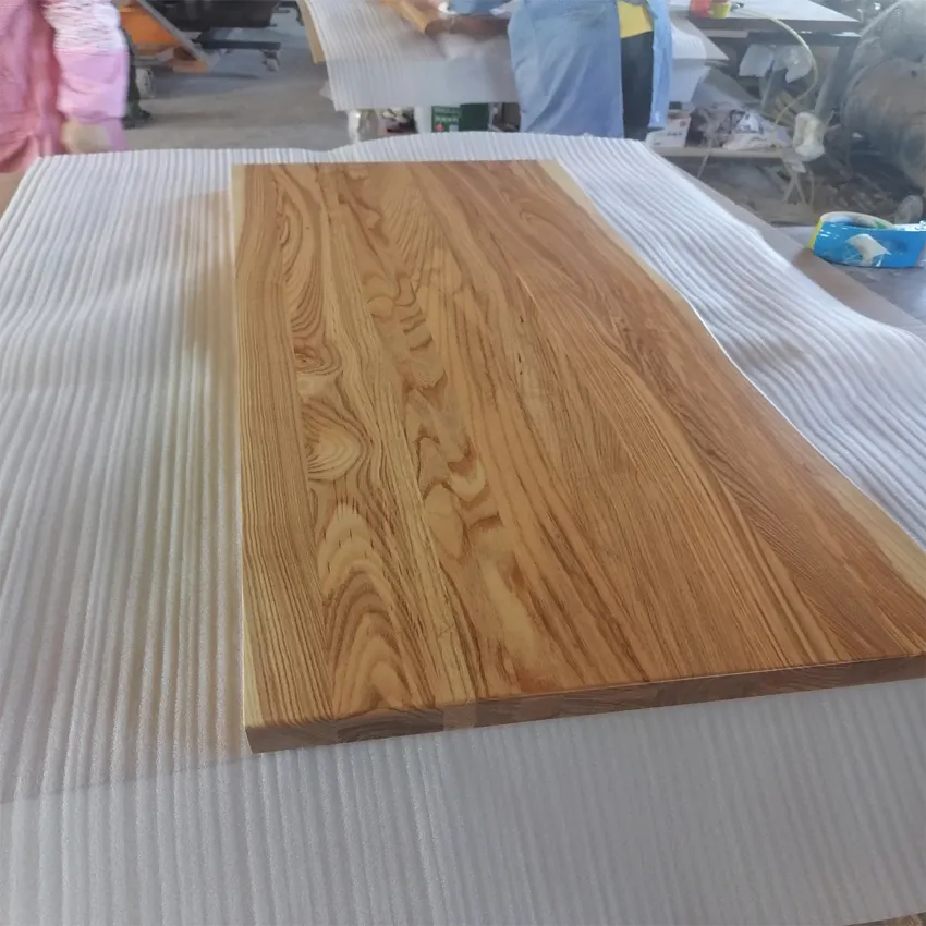 Modern Luxury Solid Wood Ash Slab Vanity Top Bathroom Wooden Countertop Rustic Solid Wood Table Top