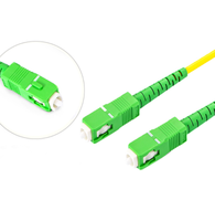 Cable de parche de fibra óptica SC/APC, 3,0mm, G657A1, G657A2, monomodo, simple, blanco