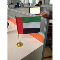 Drapeau de bureau, drapeau de table, tissu polyester, 14*21cm, hauteur 30cm, logo personnalisé, vente en gros, promotion