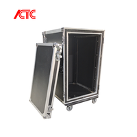 Flight case robuste pour amplificateur vertical 18U (12/14/16/18 espaces) avec roulettes