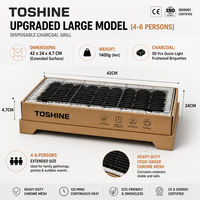 Barbecue portable jetable sans fumée pour table, idéal pour intérieur, patio, camping, camping-car