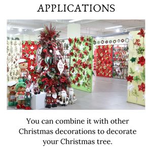 زهرة عيد الميلاد الاصطناعية زهور زهور البوانسيتيا المخملية الحمراء زهور البوانسيتيا الاصطناعية ديكورات عيد الميلاد - Product Image 4