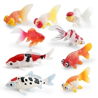 Modèles de poissons simulés pour aquarium, figurines nageuses de carpes koï et de poissons rouges, décoration de créatures marines, modèles de poissons flottants artificiels, ornements marins