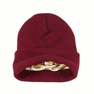 Gorros de Invierno al por Mayor para Hombre y Mujer, Gorros Cálidos de Punto, Forrados de Seda y Satén, Acrílicos, Personalizables - Product Image 5