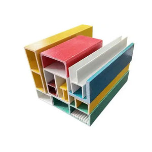Fiberglass Pultruded Profiles Square Tube Rectangular Tube Round Tube Purlin Angle Steel I Beam Yellow Multiple Sizes High - Product Image 5
