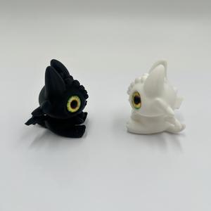 Modèle de fureur nocturne phosphorescente Figurine de dragon en plastique imprimée en 3D mignon <span class=keywords><strong>Animal</strong></span> édenté à collectionner pour Halloween Noël - Product Image 4