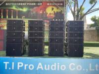 Enceintes Line Array T.I Pro Audio Dual 5 pouces - Puissance de sortie 200W RMS/400W de crête - Construction en bois - Professionnelles pour concerts et usage domestique