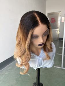 วิกผมแท้แบบ HD13x6 ขนาด 6*9 นิ้ว  แบบ Balayage Ombre  พร้อมเชือกผูกผมเสริมความแข็งแรง  ผูกปมแบบ Pre Bleached Knots สำหรับขายต่อ - Product Image 3