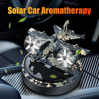 Diffuseur de parfum solaire rotatif pour voiture, en forme d'avion ou d'hélicoptère, avec hélice solaire, ornement décoratif