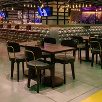 Ensemble de mobilier de restaurant moderne en cuir personnalisable, banquette semi-circulaire, mobilier commercial pour clubs