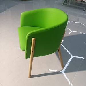 Silla de Negociación de Tela Verde, Silla Individual para Sala de Espera de Oficina - Product Image 3