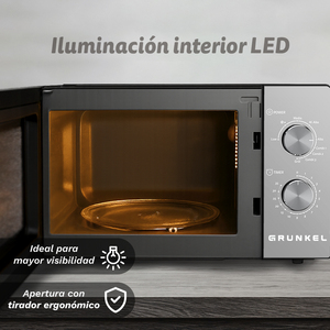 Four à micro-ondes Grunkel 20L avec fonction grill, puissance 800W - Product Image 5