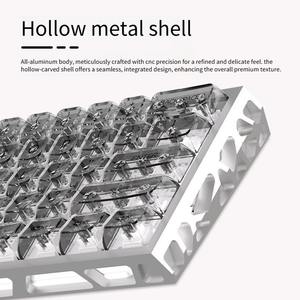 Teclado con interruptor magnético AGX61, funda de Metal ahuecada con teclas transparentes, teclado para juegos RT0.01MM 8Khz con cable - Product Image 3